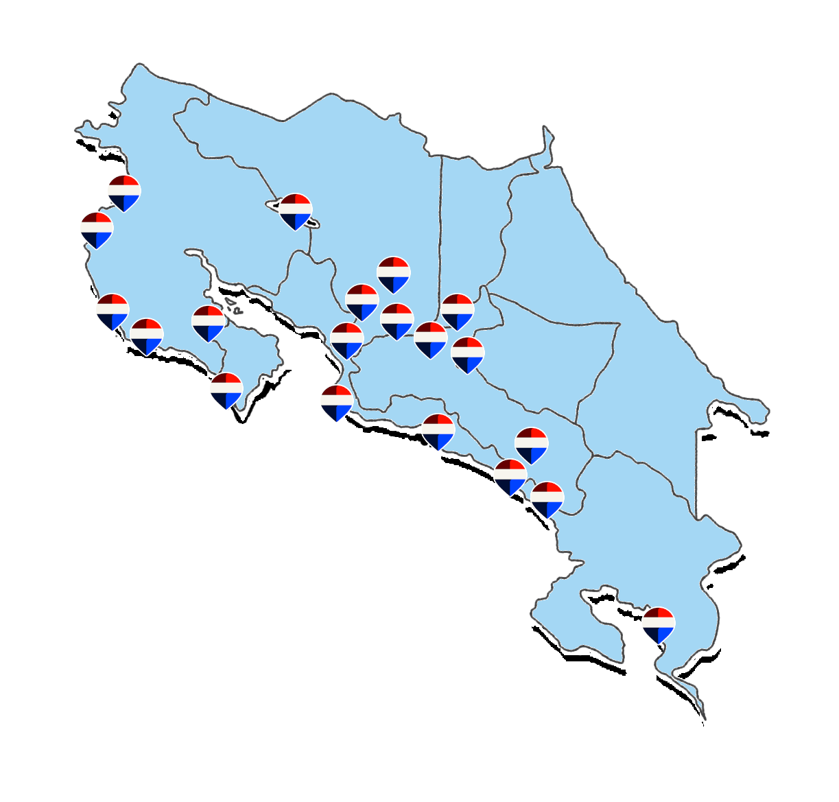 20 REMAX Costa Rica Offices Map