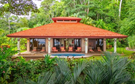 Ocean, jungle & mountain views on a meticulously landscaped 3-home family compound