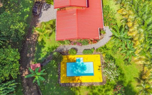 Riverside Jungle House for Sale near Plaza Ventanas – Private Home with Pool, Orchard & Gardens