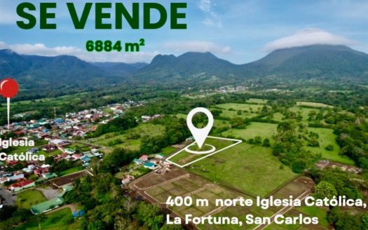 Prime 6,884 m² Central Development Land – La Fortuna, San Carlos, Alajuela – Arenal Volcano Views