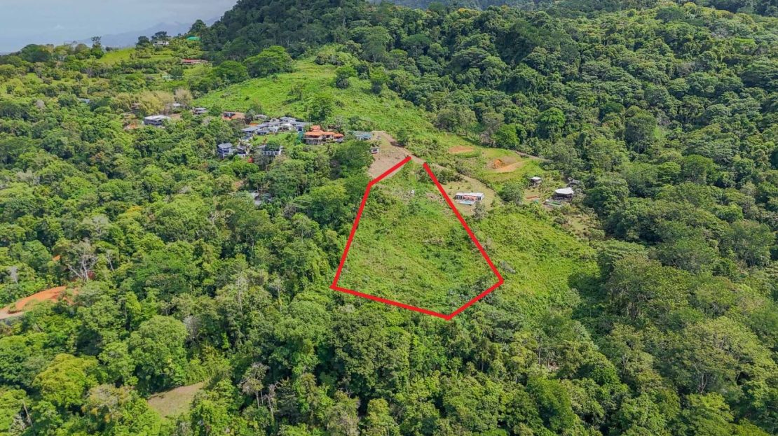 sunset and mountain view lot in the jungle-clad