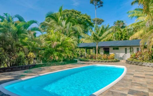 River with Waterfall with 2 Bedroom house on Dream Property with Room to Build your Dream Home in Cinco Ventanas.