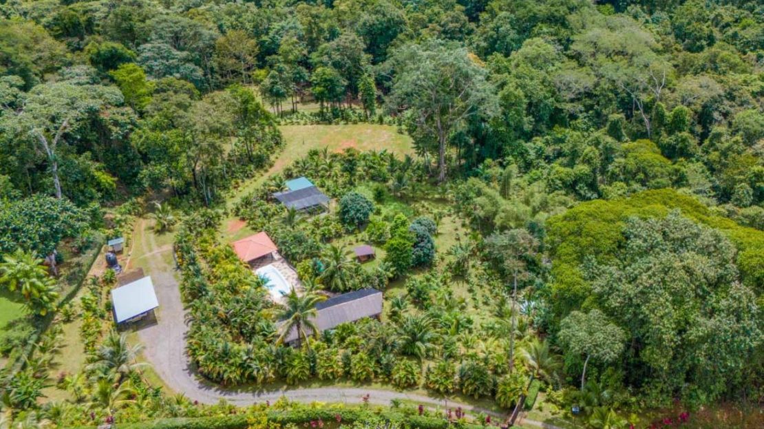 River with Waterfall with 2 Bedroom house on Dream Property with Room to Build your Dream Home in Cinco Ventanas.