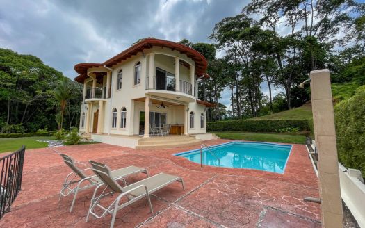 Classic Spanish Colonial Style 3-Bedroom Home Jungle View Home with Solid Construction in a Desirable Gated Community in Ojochal Costa Rica