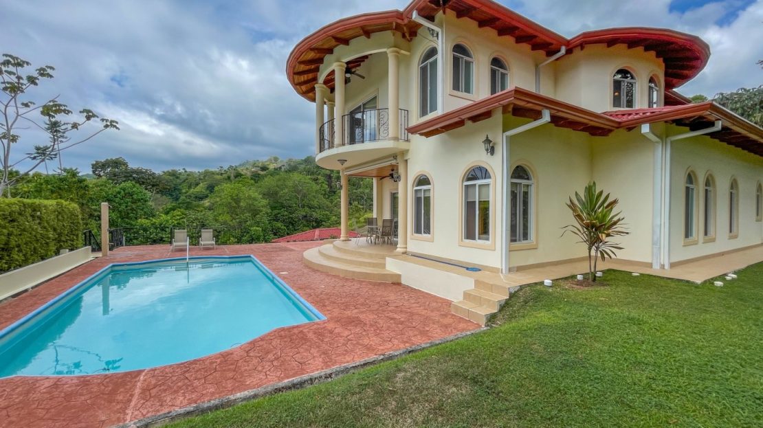 Classic Spanish Colonial Style 3-Bedroom Home Jungle View Home with Solid Construction in a Desirable Gated Community in Ojochal Costa Rica