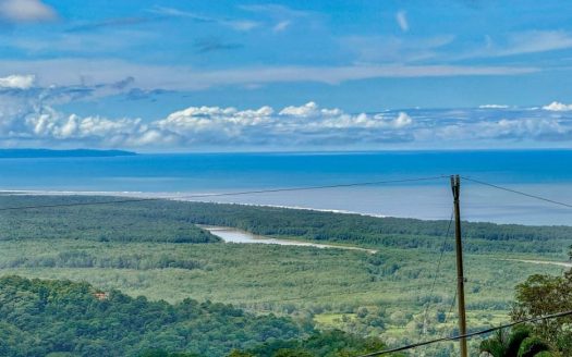 Ocean, jungle, mountain & mangrove views from a 2-home jungle property with lush rainforests, a mountain river, swim holes and a waterfall!