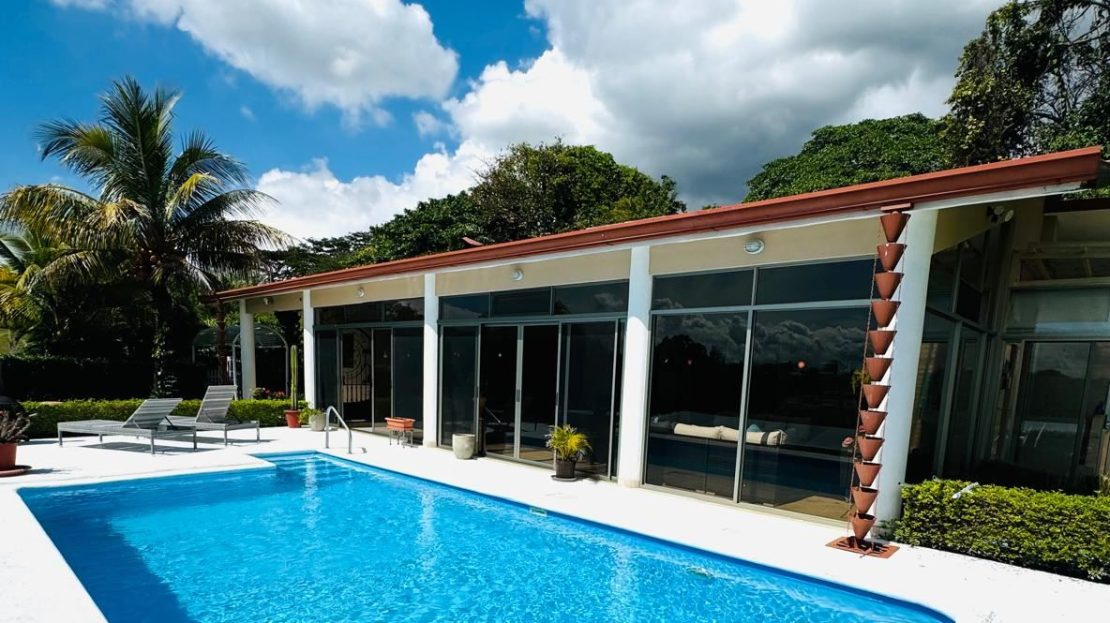 Home in a very private countryside community with big views