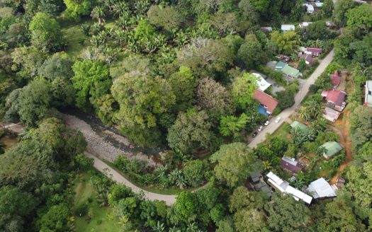 River with Waterfall with 2 Bedroom house on Dream Property with Room to Build your Dream Home in Cinco Ventanas.