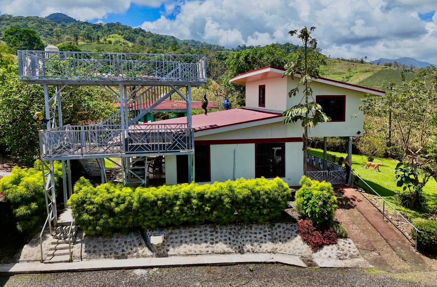 Turnkey Volcano View Renovated Home with a River on 1.4 Acres &amp; 2,000 SF Workshop in La Tigra Near La Fortuna Costa Rica