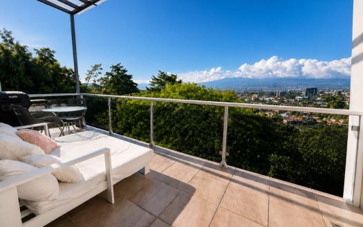 FURNISHED APARTMENT FOR RENT WITH SPECTACULAR VIEWS ESCAZU COSTA RICA 2 BEDROOMS + OFFICE