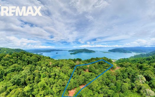 Golfito Bay View Land for Sale – 1.3 Hectares with Buildable flat area, Titled Property – $250,000
