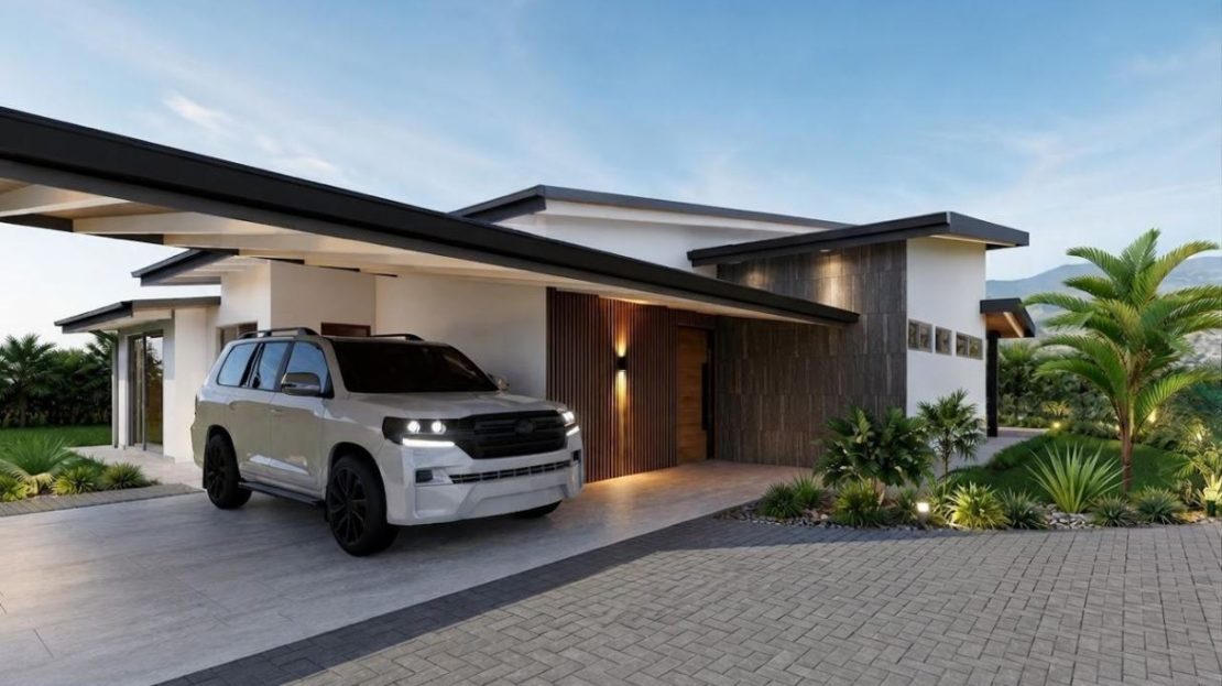Pre-Construction of a Contemporary 3-Bedroom Tropical Home with Pool in Atenas
