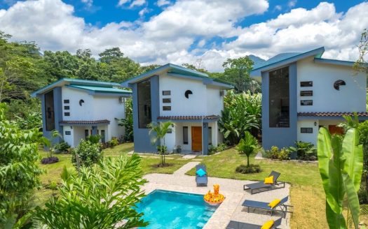 FOR SALE | Arenal Volcano View Investment Property with 4 Houses, Pool & River in La Fortuna, Costa