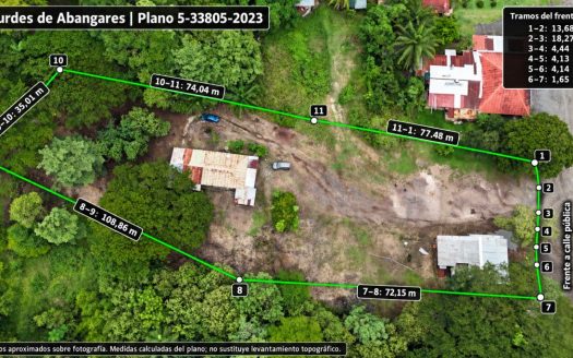 Commercial Lot with a House and Three Rental Cabins, Offering Business Potential Along Route 1 — Lourdes de Abangares